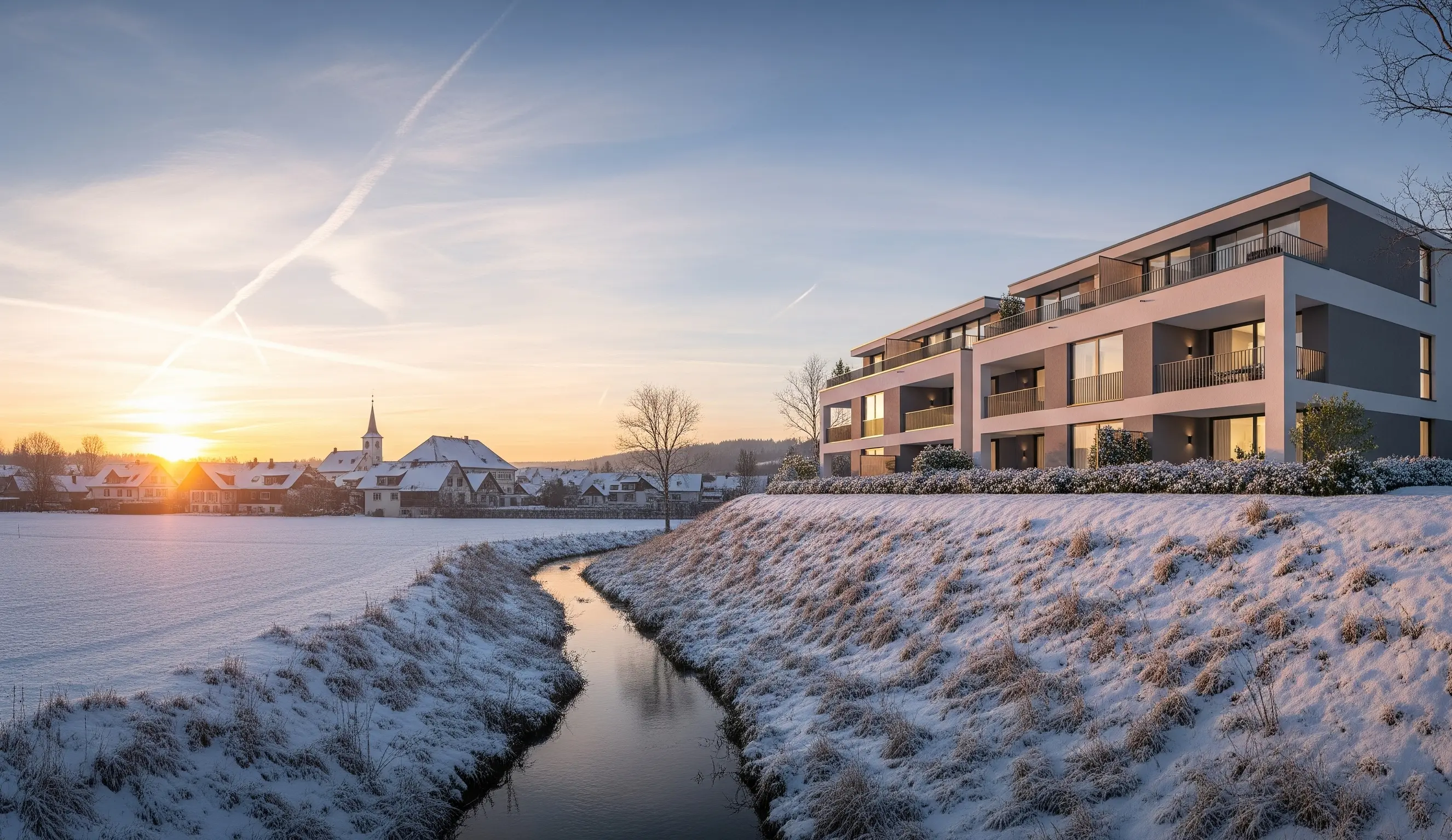 Winter modern architecture