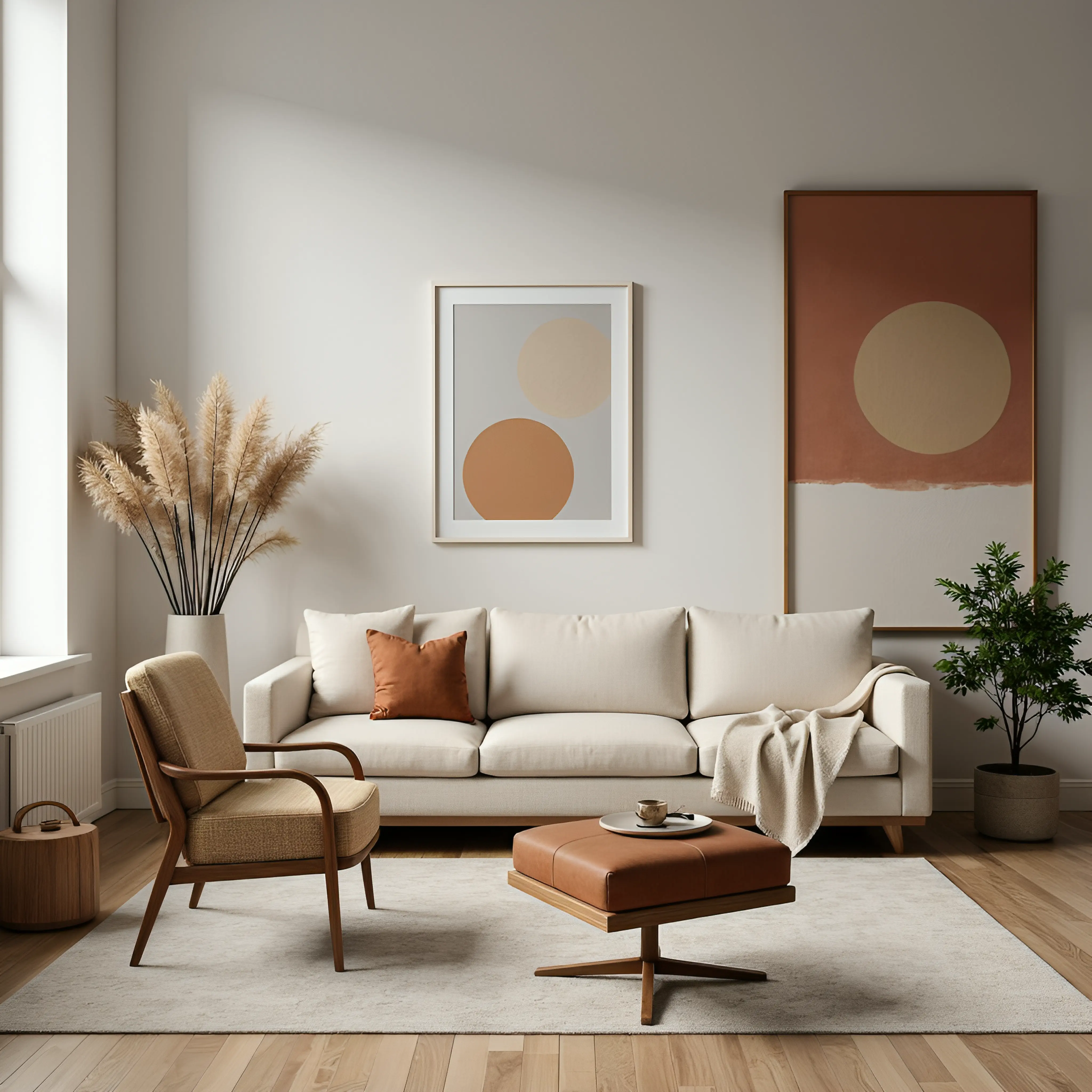 Grey beige terracotta