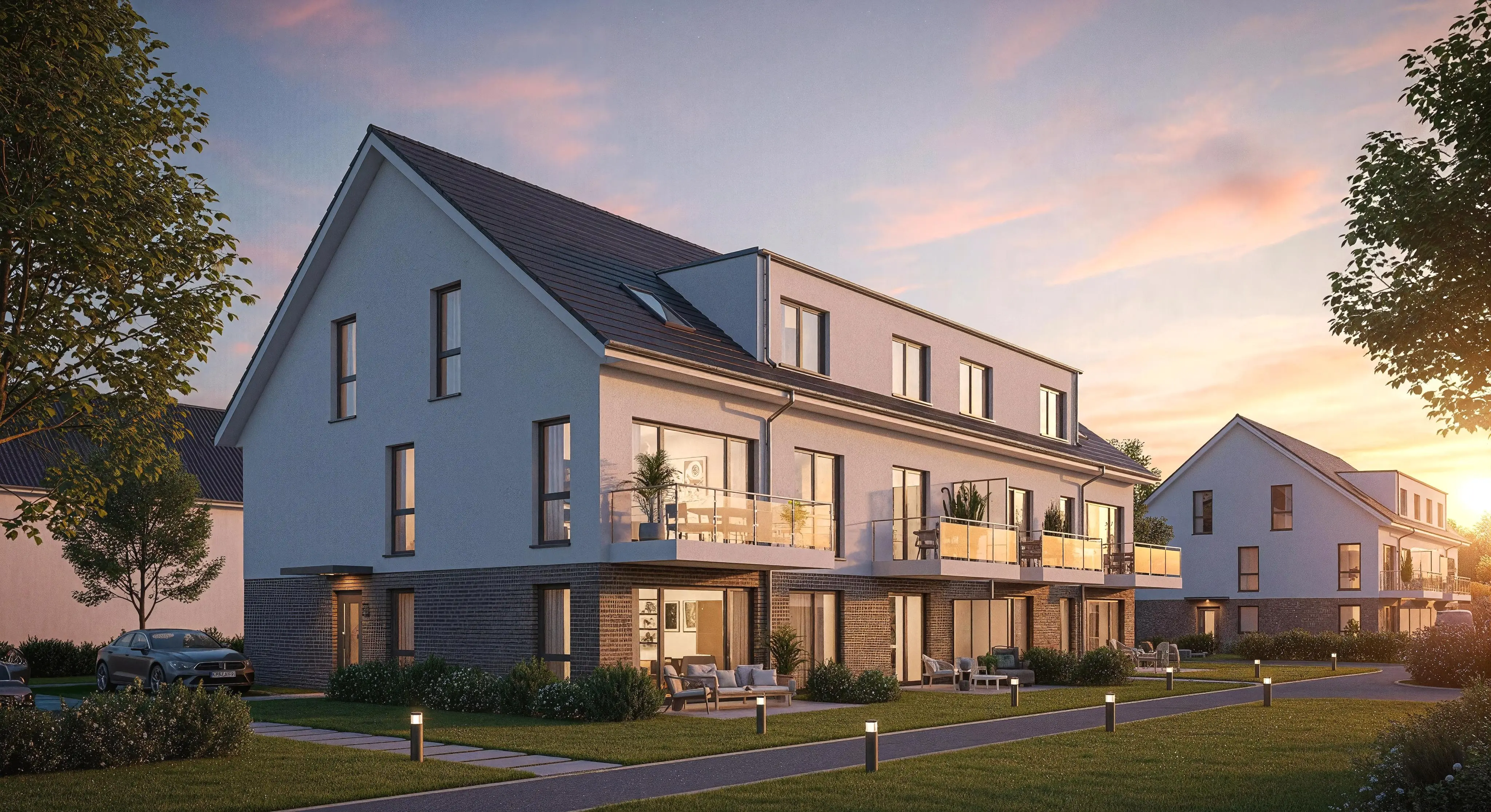 Residential exterior evening